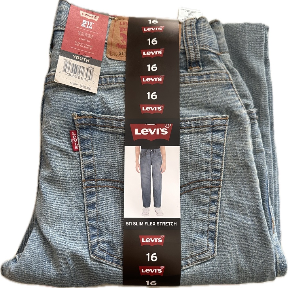 LEVI’S 511 Slim youth Jeans 16 28x30 NWT